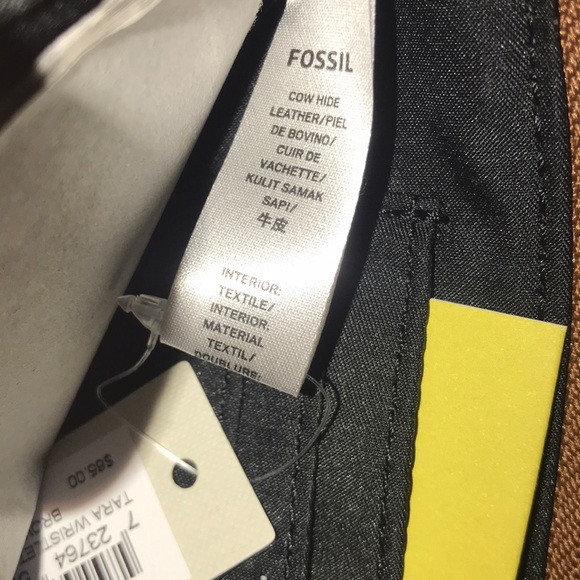 Fossil Tara-Brown Wristlet W/Black Leather Tassel - Picture 8 of 8